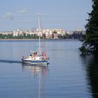 Яхта на Воронежском водохранилище